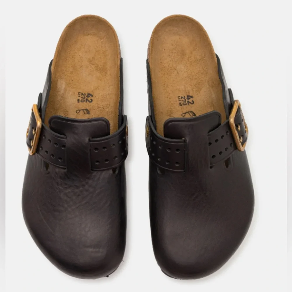 BIRKENSTOCK BOSTON BOLD GAP CLOGS IN BLACK 46 13 - Picture 6 of 12